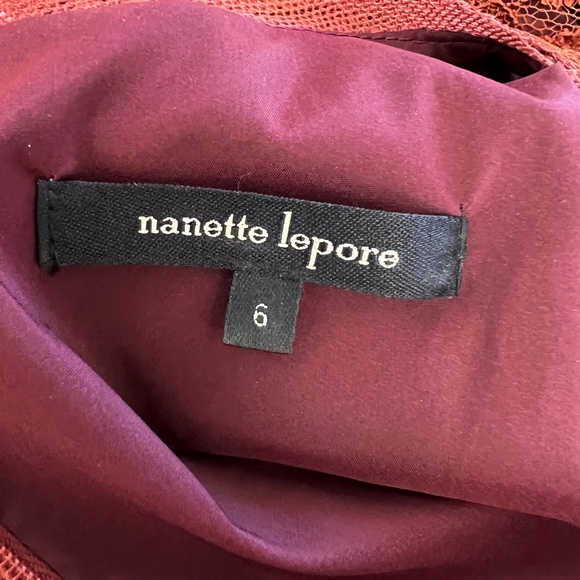 Nanette Lepore Womens Sleeveless Lace Sheath Dress Fall Short Sleeveless Size 6 - Picture 5 of 6